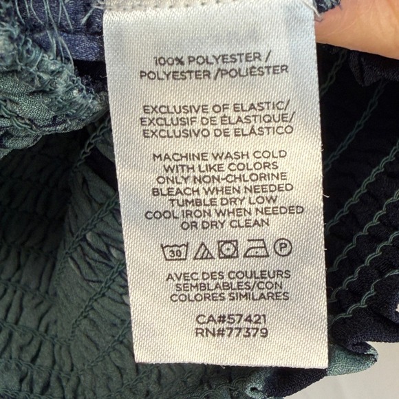 Ann Taylor NWT Kimono Surplice Tie Peplum Career Blouse Green/blue Medium - Picture 9 of 14